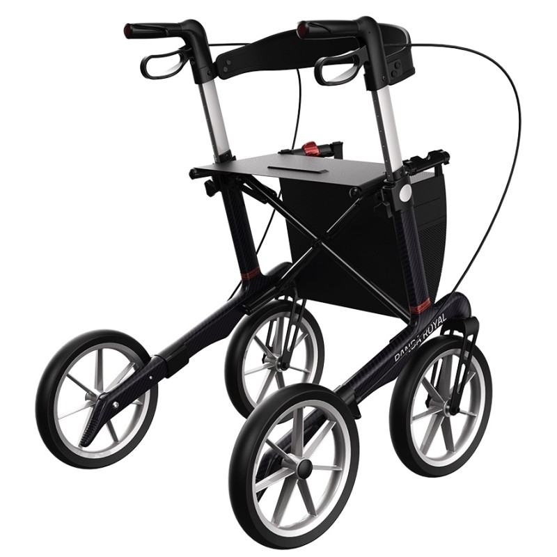 Panda Royal kulfiber rollator med ekstra store hjul