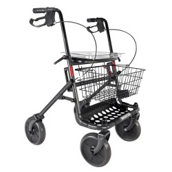 Billig rollator med kurv og bakke