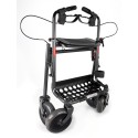 Billig rollator med kurv og bakke