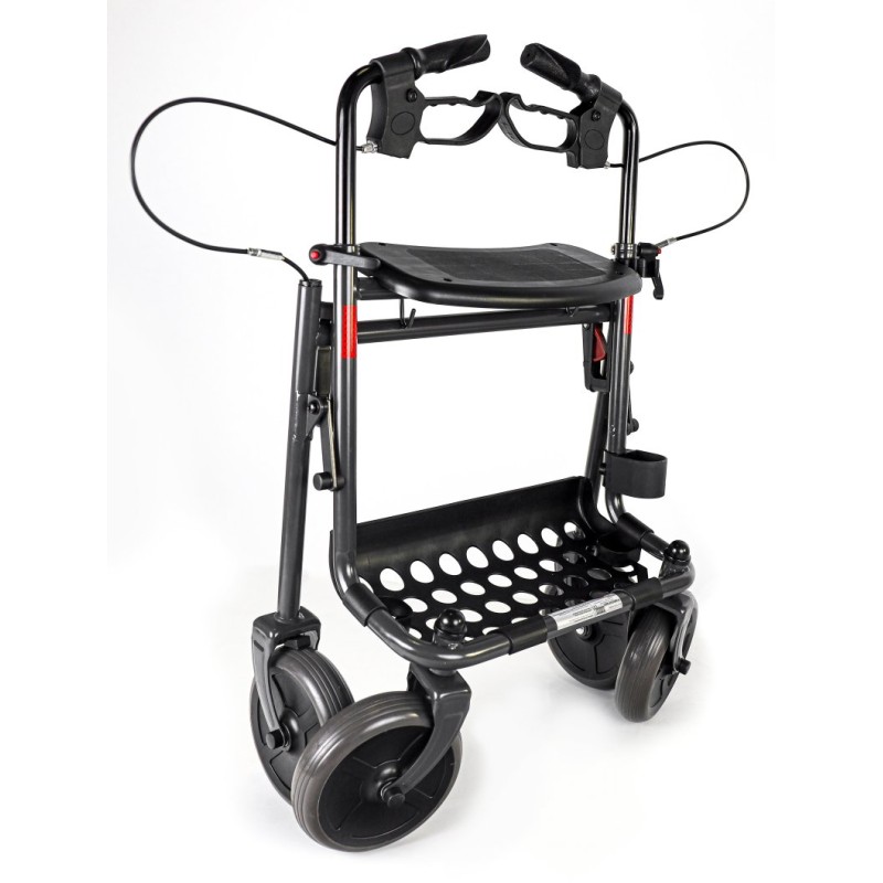Billig rollator med kurv og bakke
